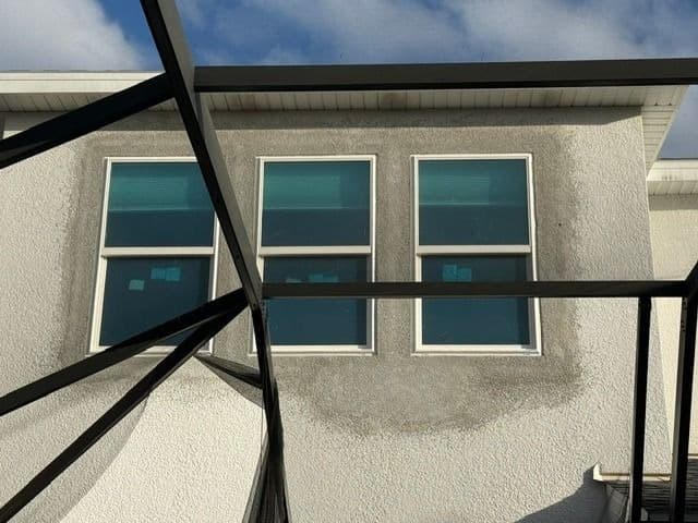 Window area patched and prepped for exterior paint