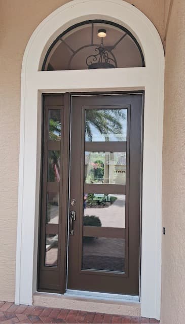 Door finished with Suncoast UV Bronze paint